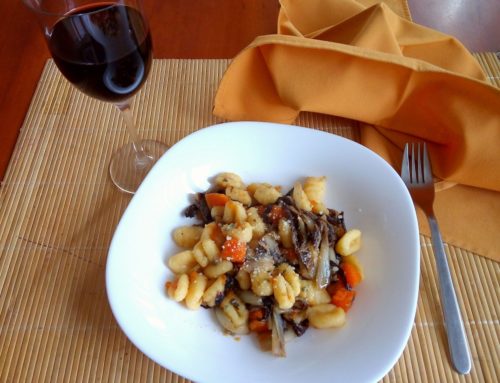 Gnocchetti di semola con zucca e radicchio